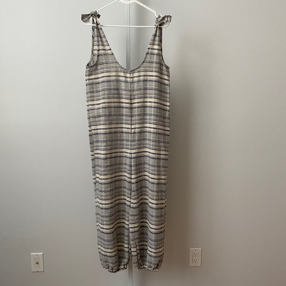 Madewell Pants - Madewell Cotton Coastal Beachy Relaxed Boho Striped Jumpsuit XS Blue